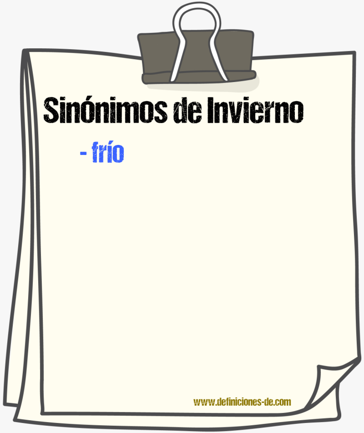 Sinnimos de invierno