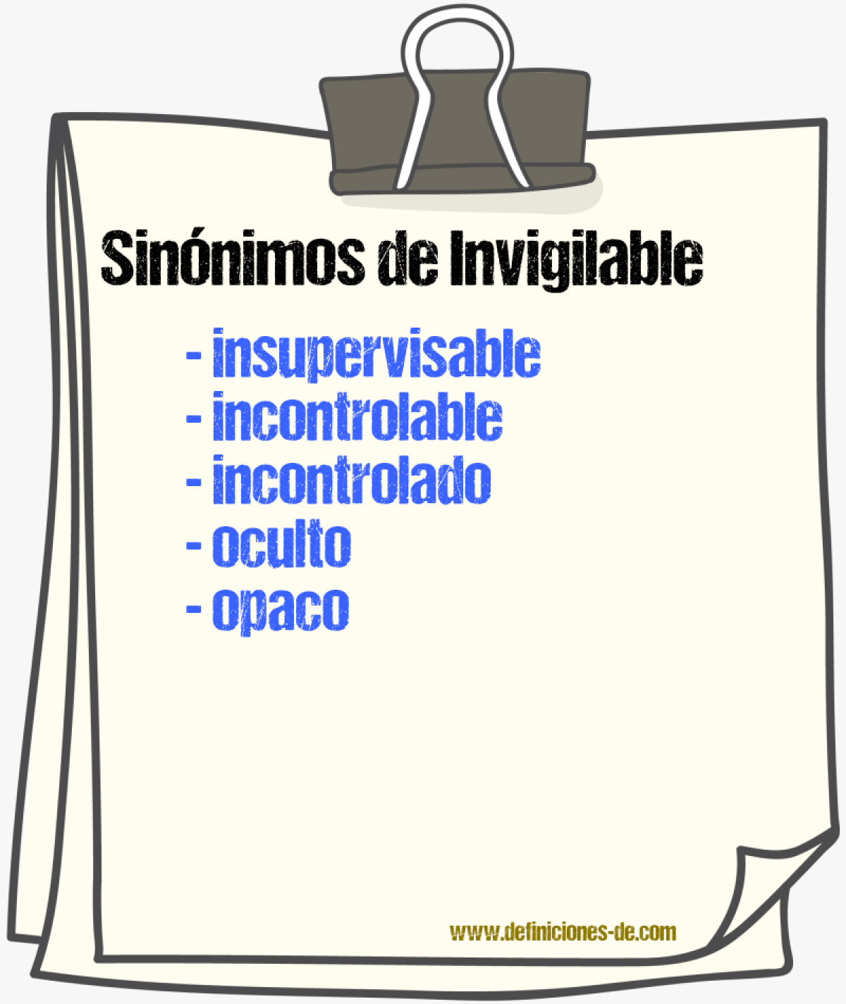 Sinónimos de invigilable
