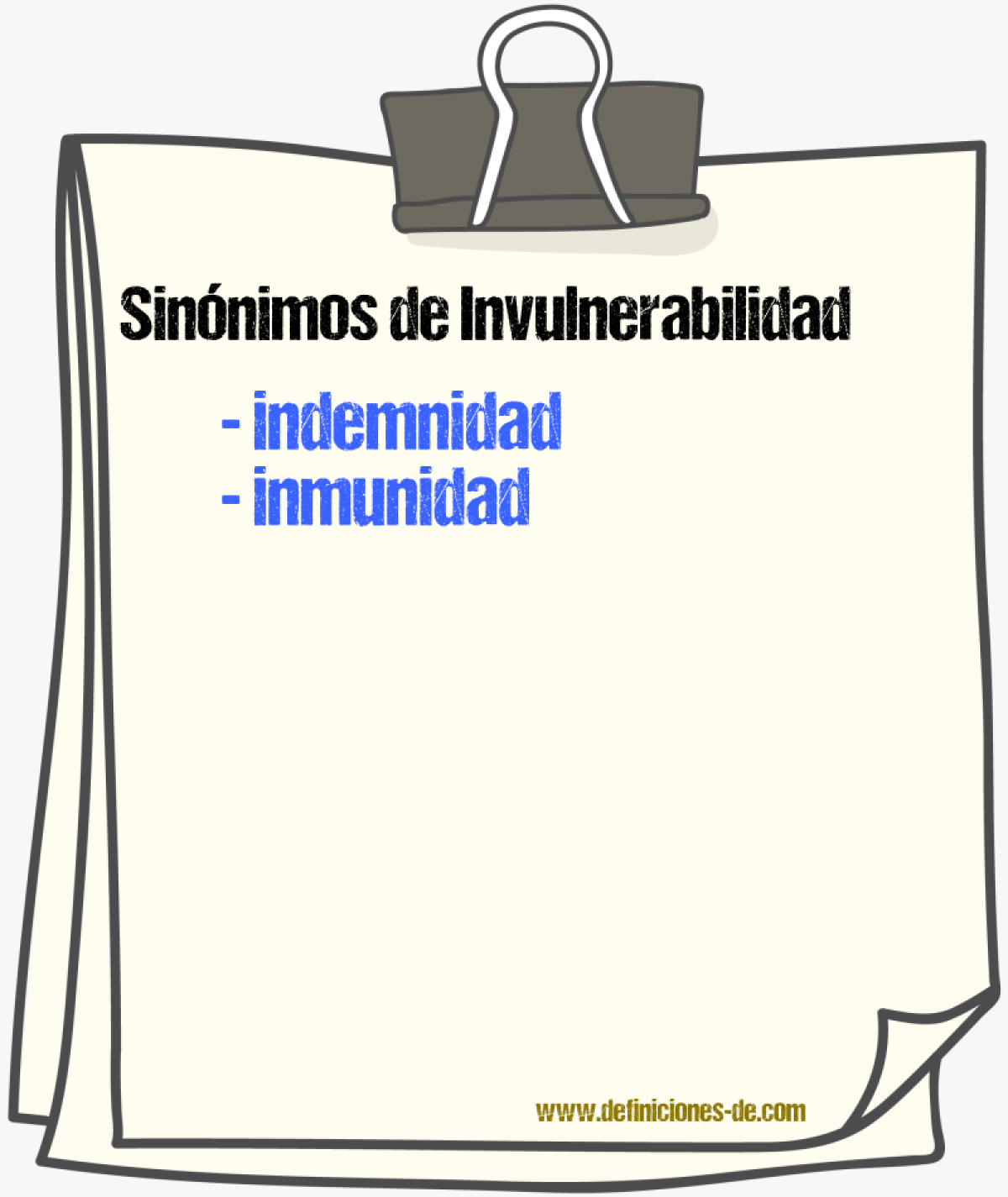 Sinnimos de invulnerabilidad