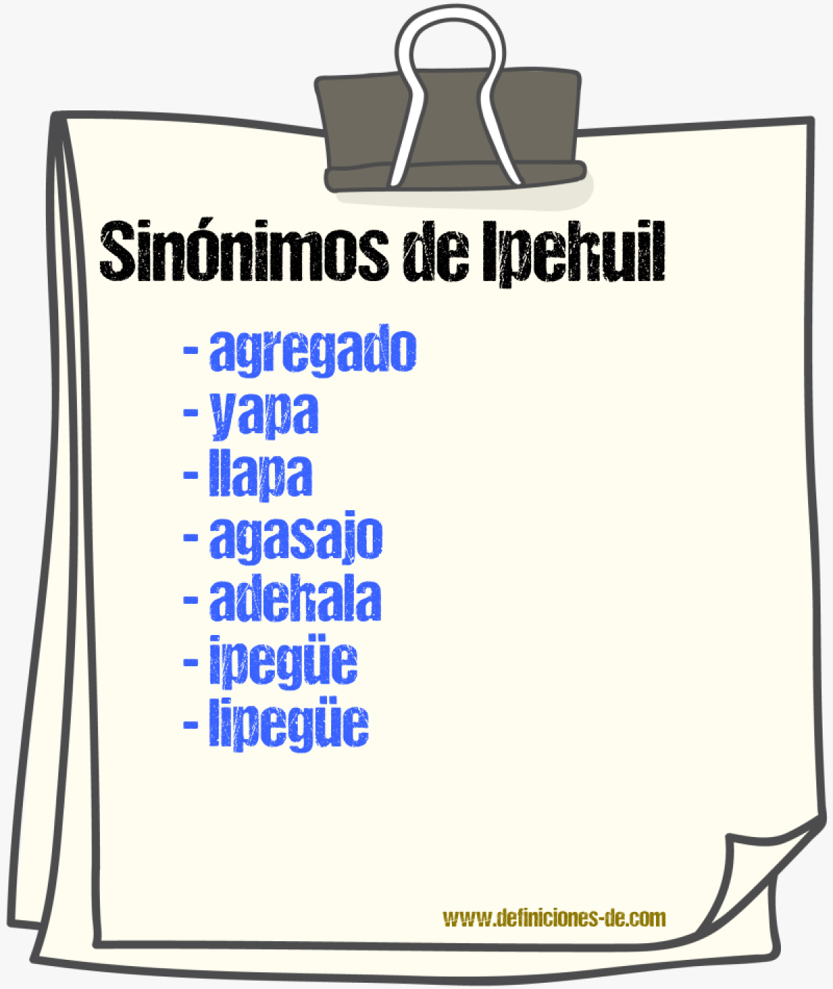 Sinnimos de ipehuil