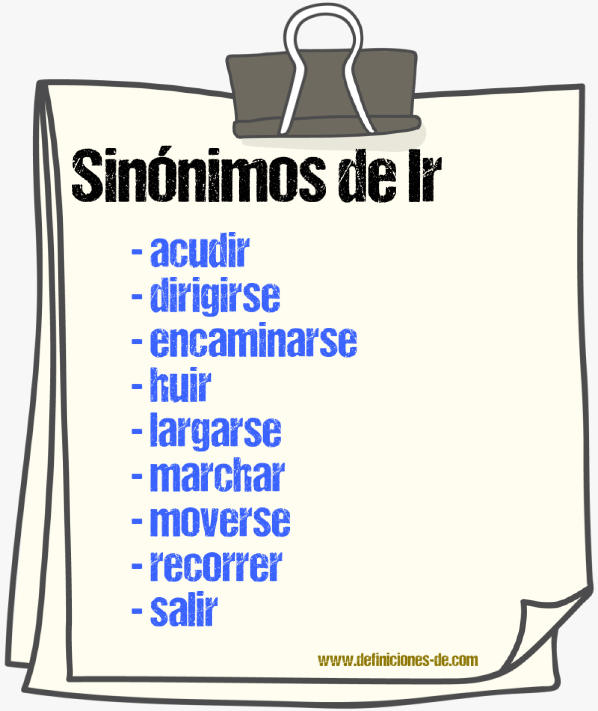 Sinnimos de ir