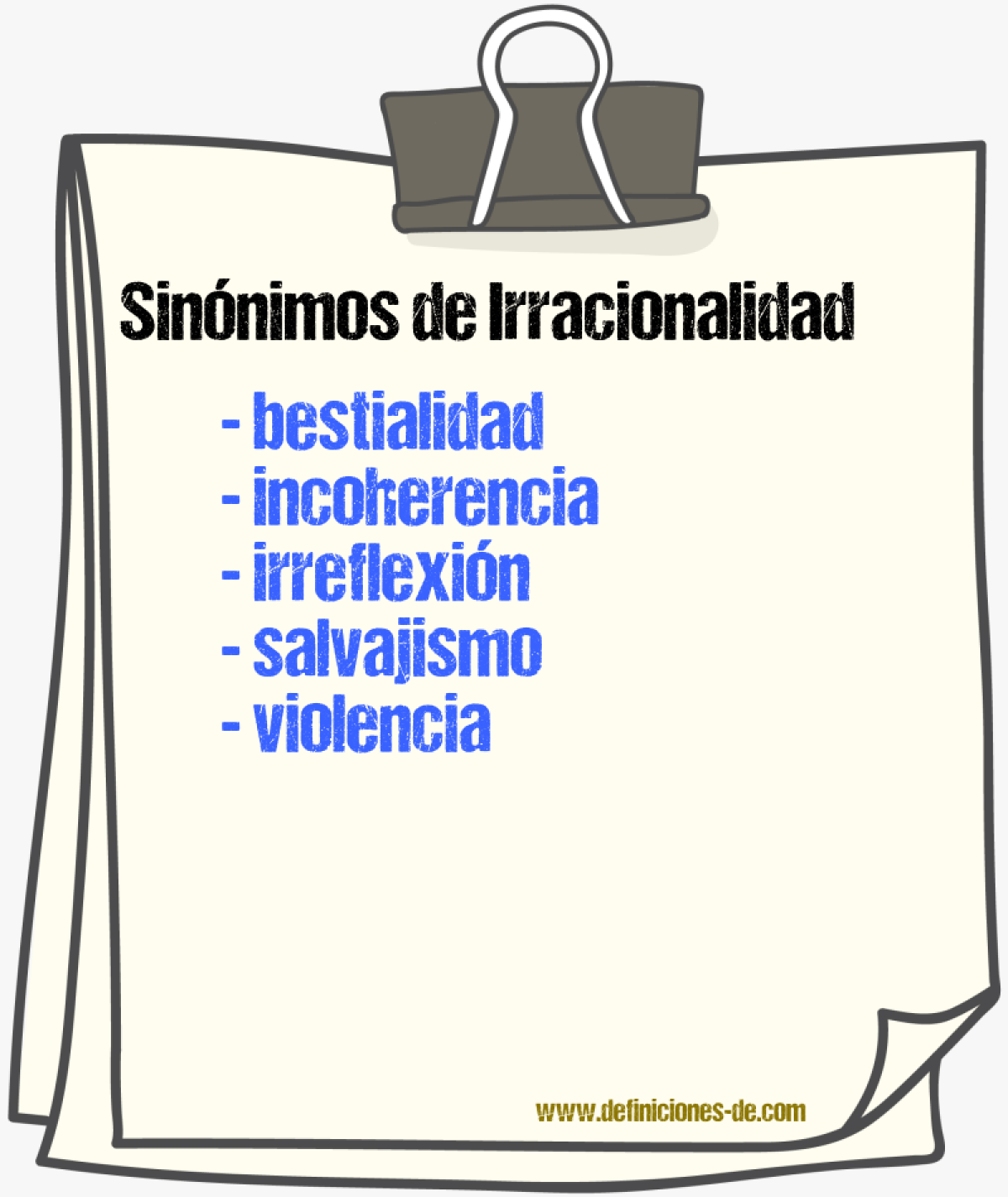 Sinnimos de irracionalidad