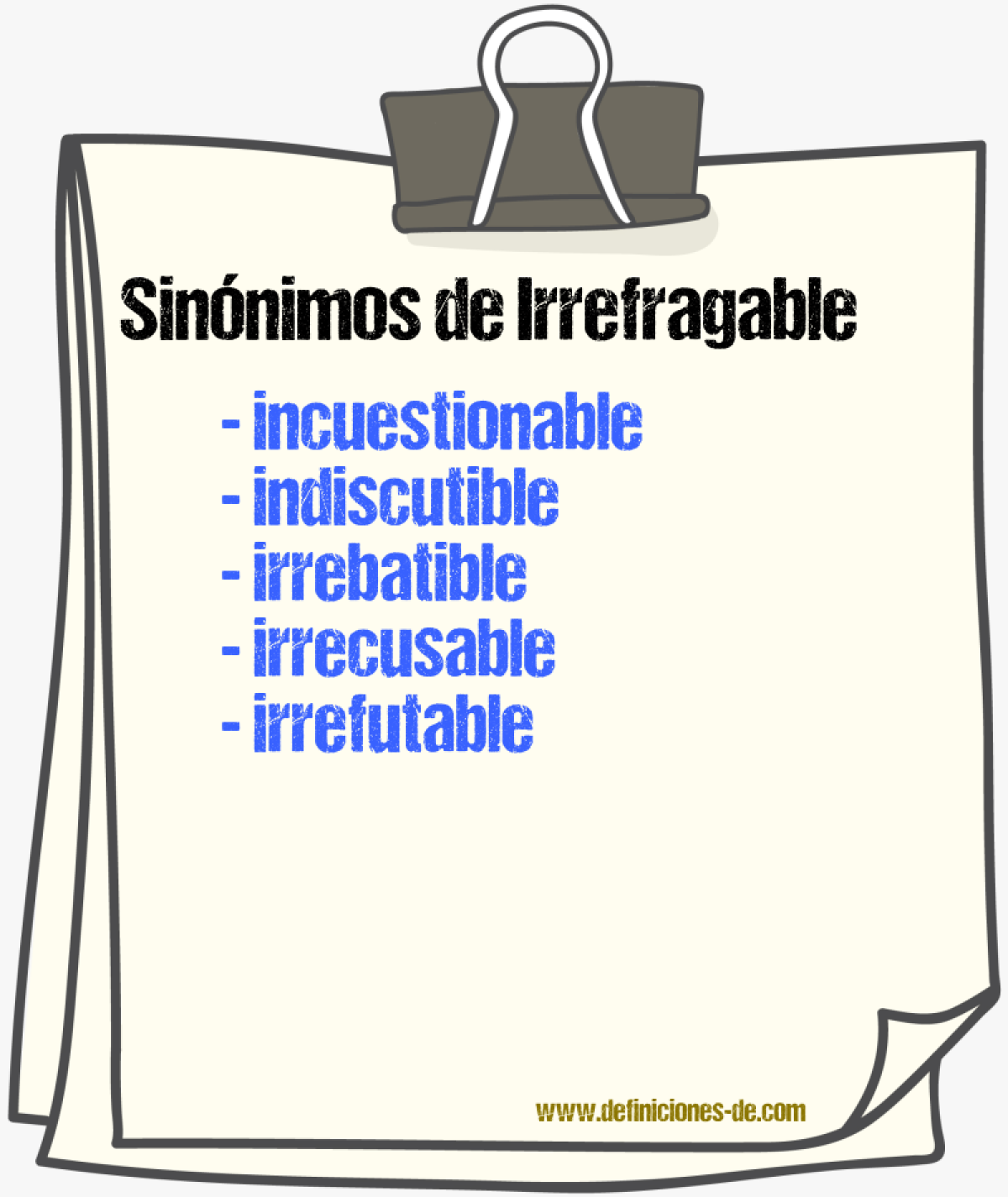 Sinnimos de irrefragable