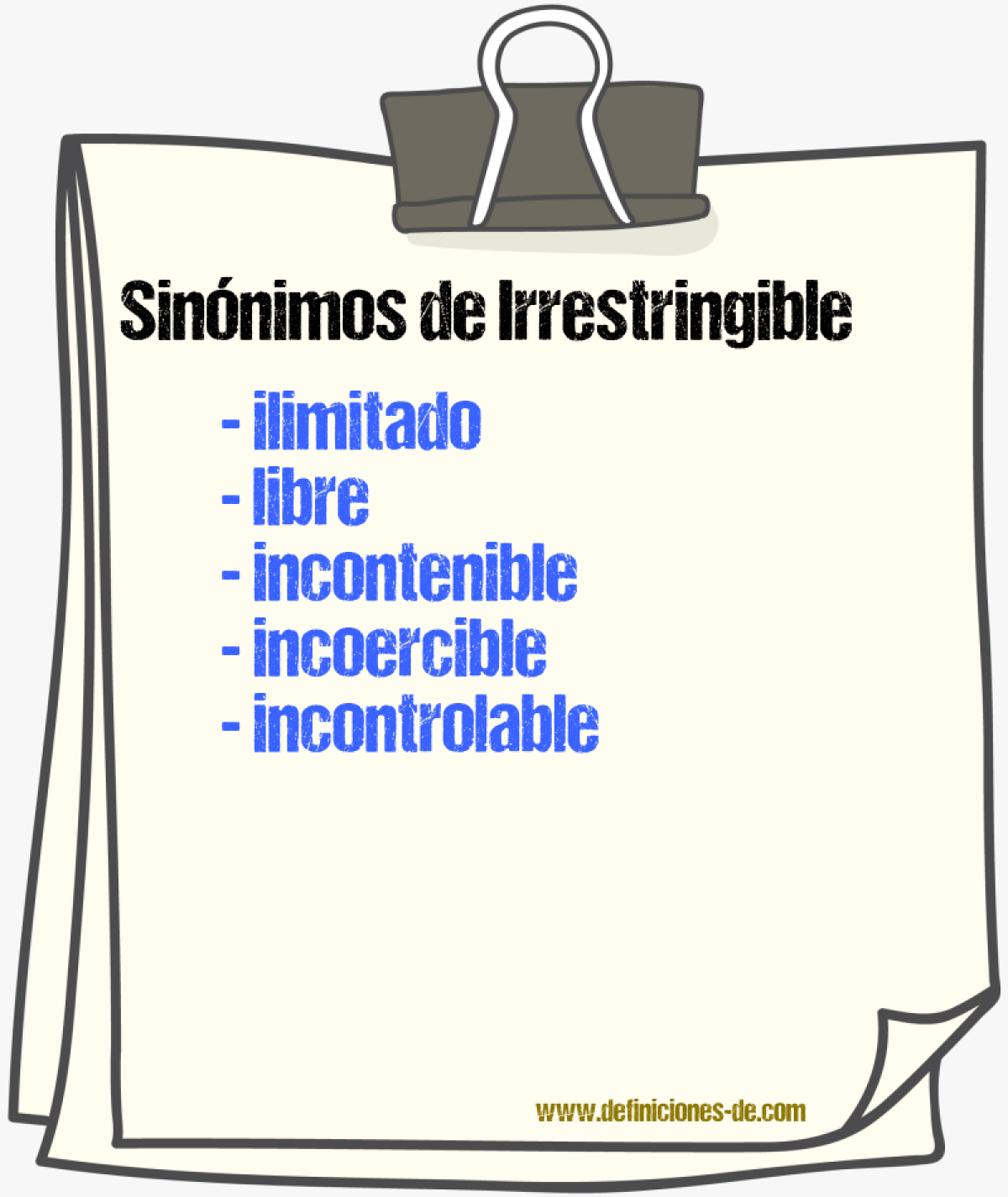 Sinónimos de irrestringible