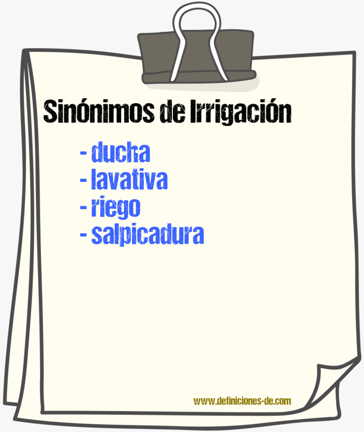 Sinnimos de irrigacin