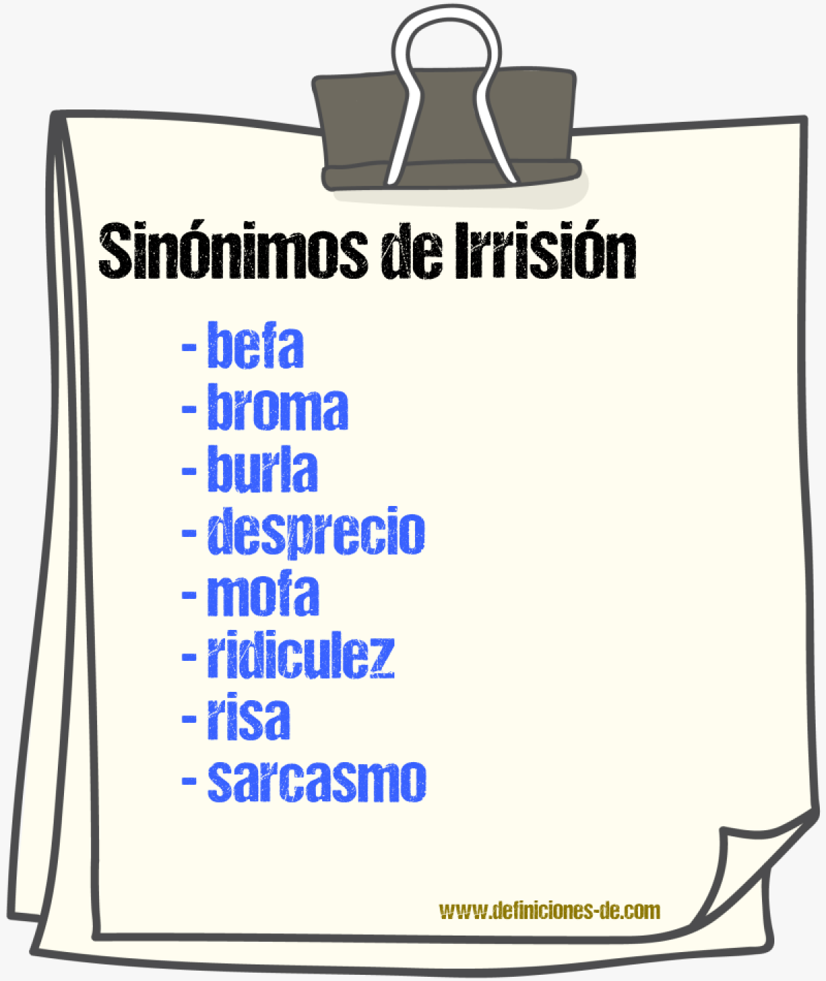 Sinnimos de irrisin