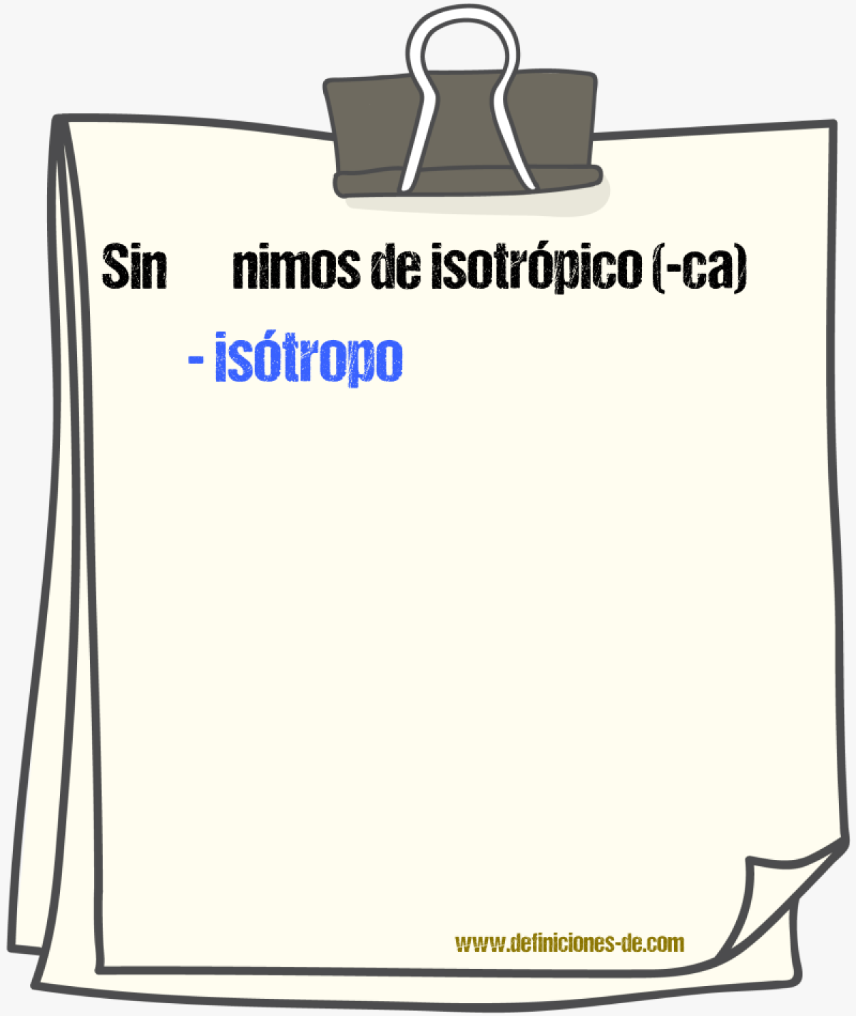 Sinnimos de isotrpico