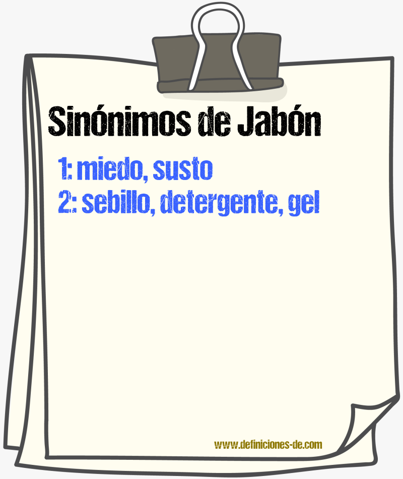 Sinnimos de jabn