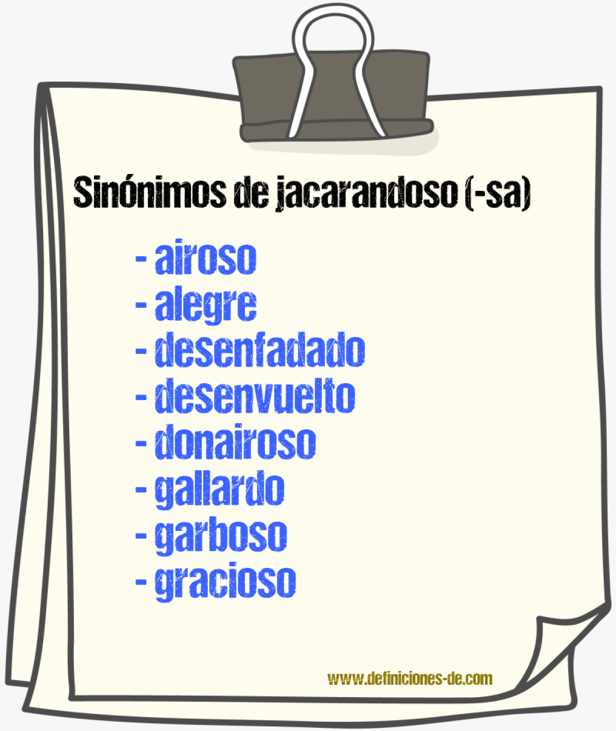 Sinnimos de jacarandoso