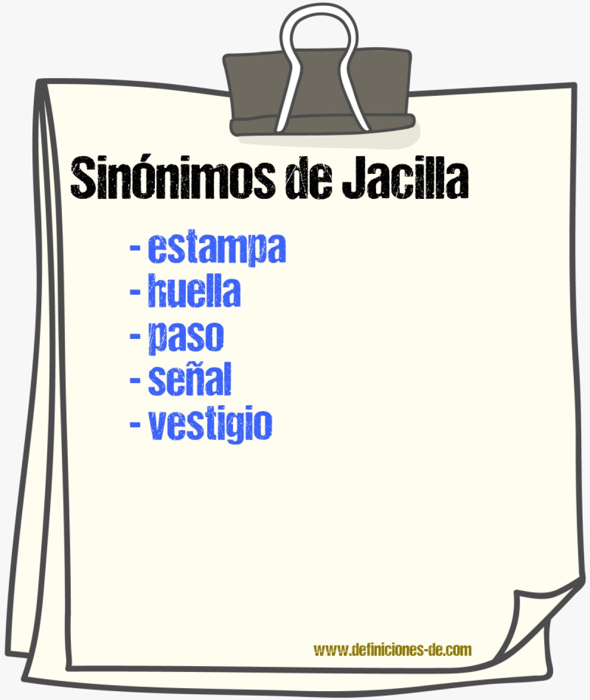 Sinnimos de jacilla