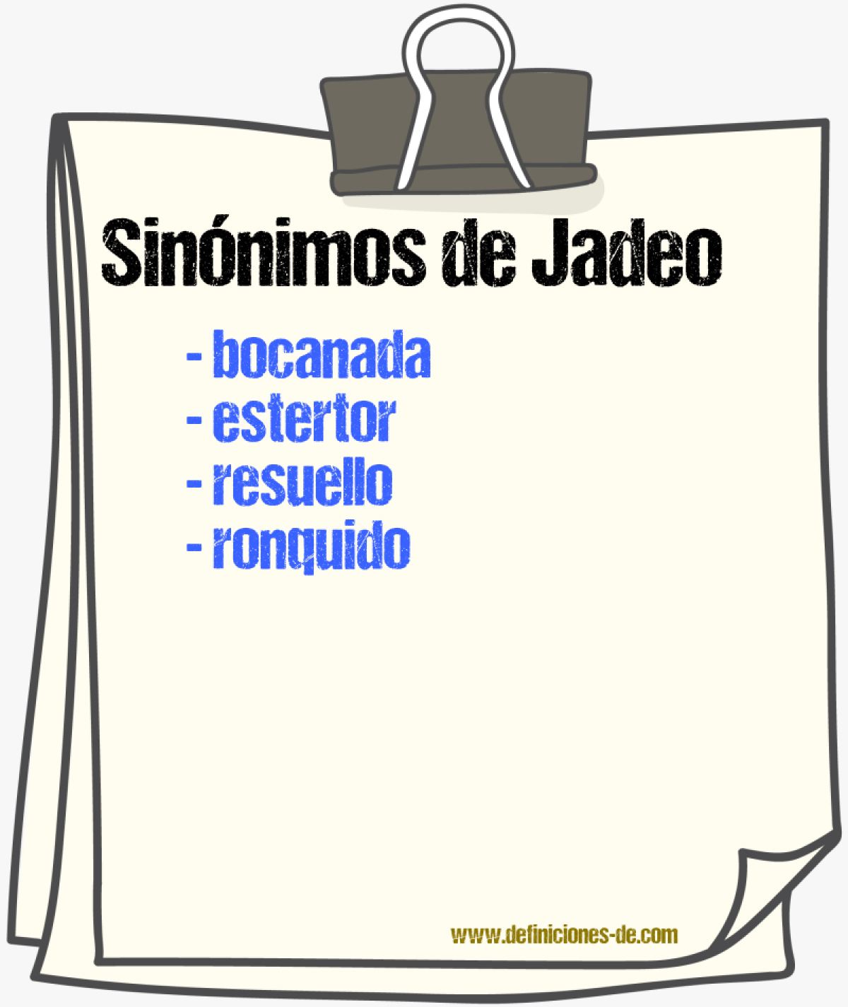 Sinnimos de jadeo