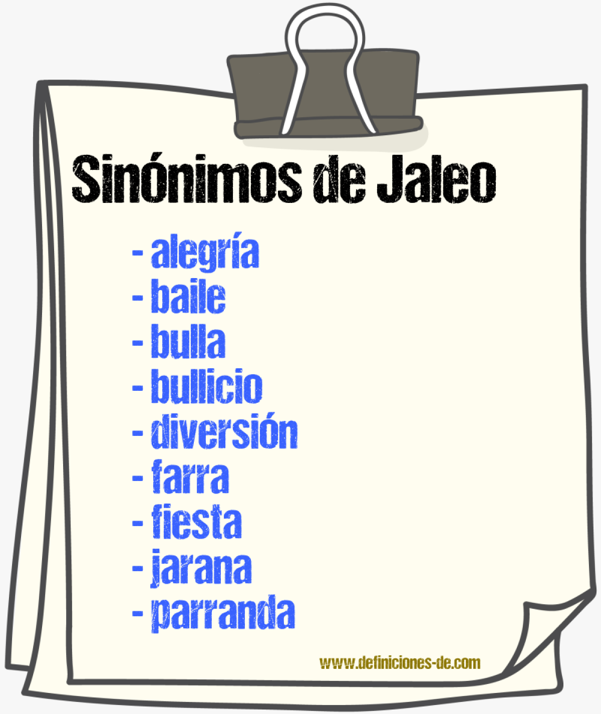 Sinnimos de jaleo