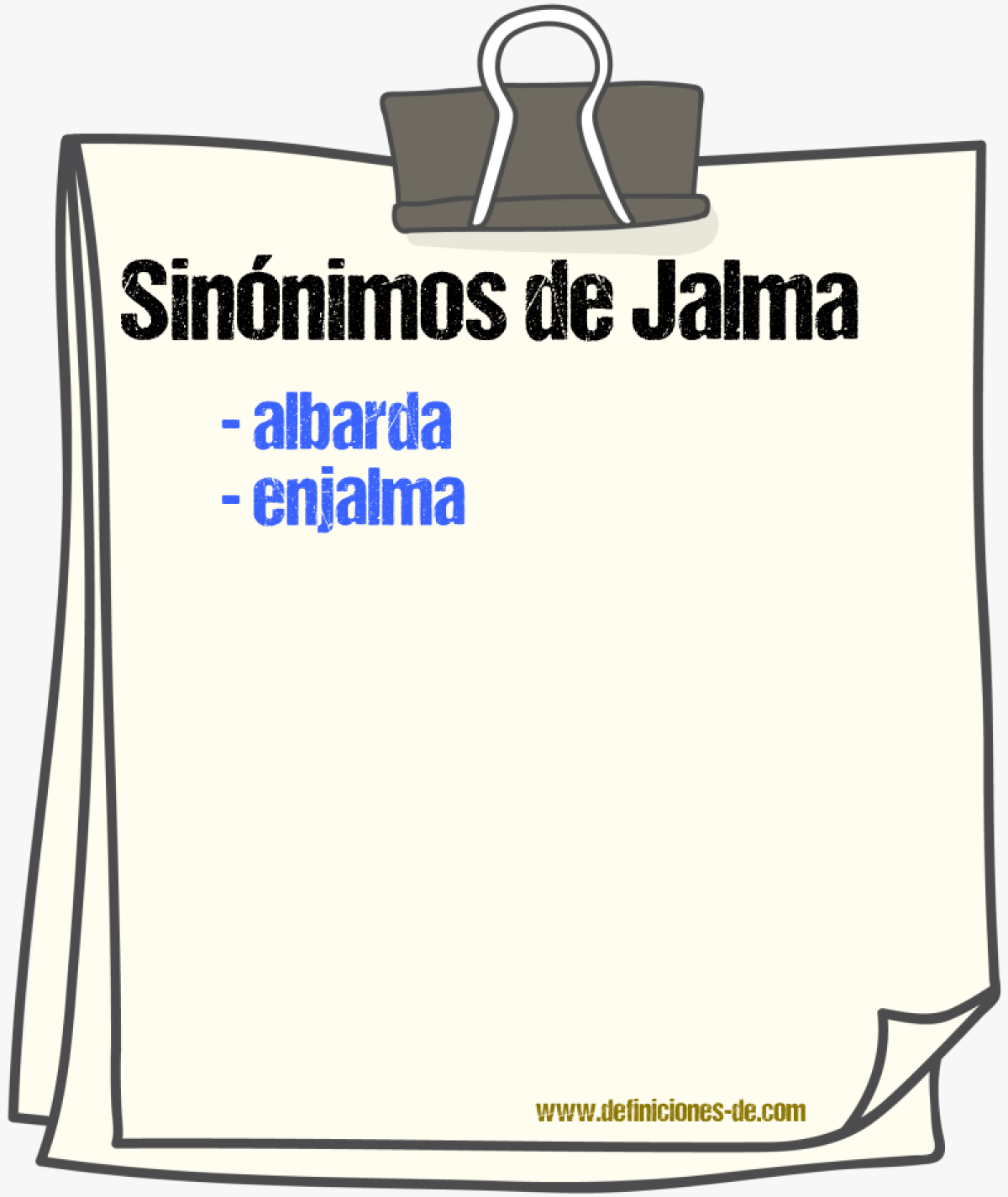 Sinnimos de jalma