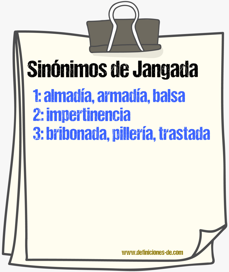 Sinnimos de jangada