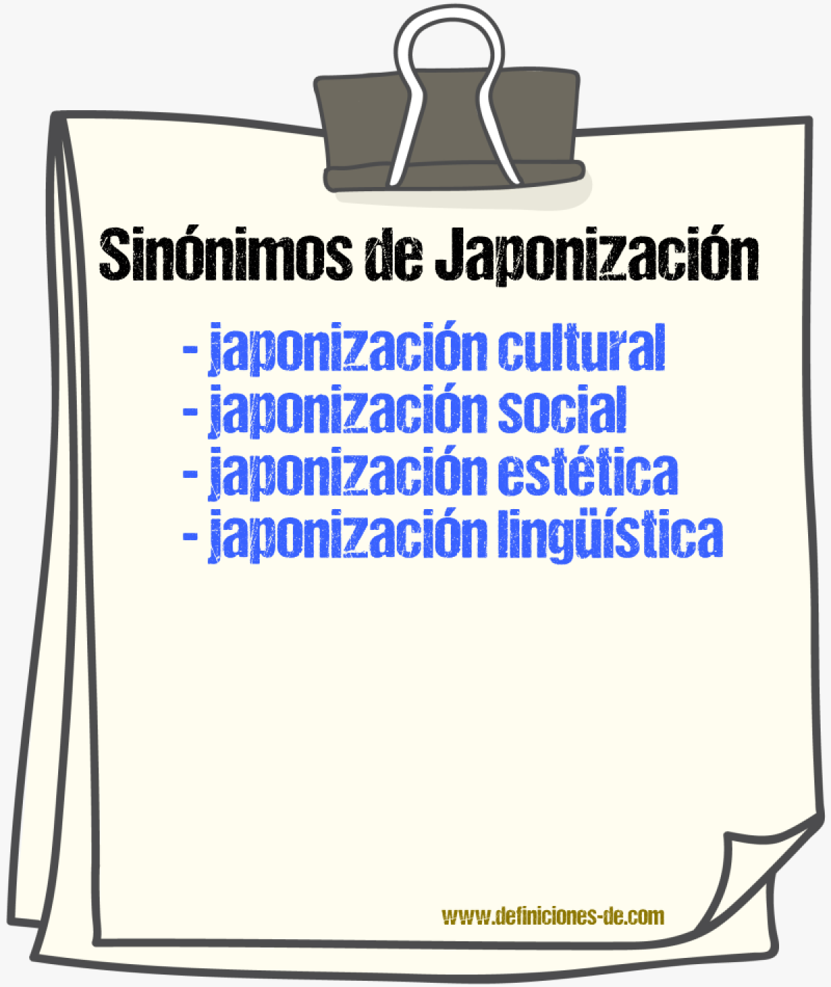Sinónimos de japonización