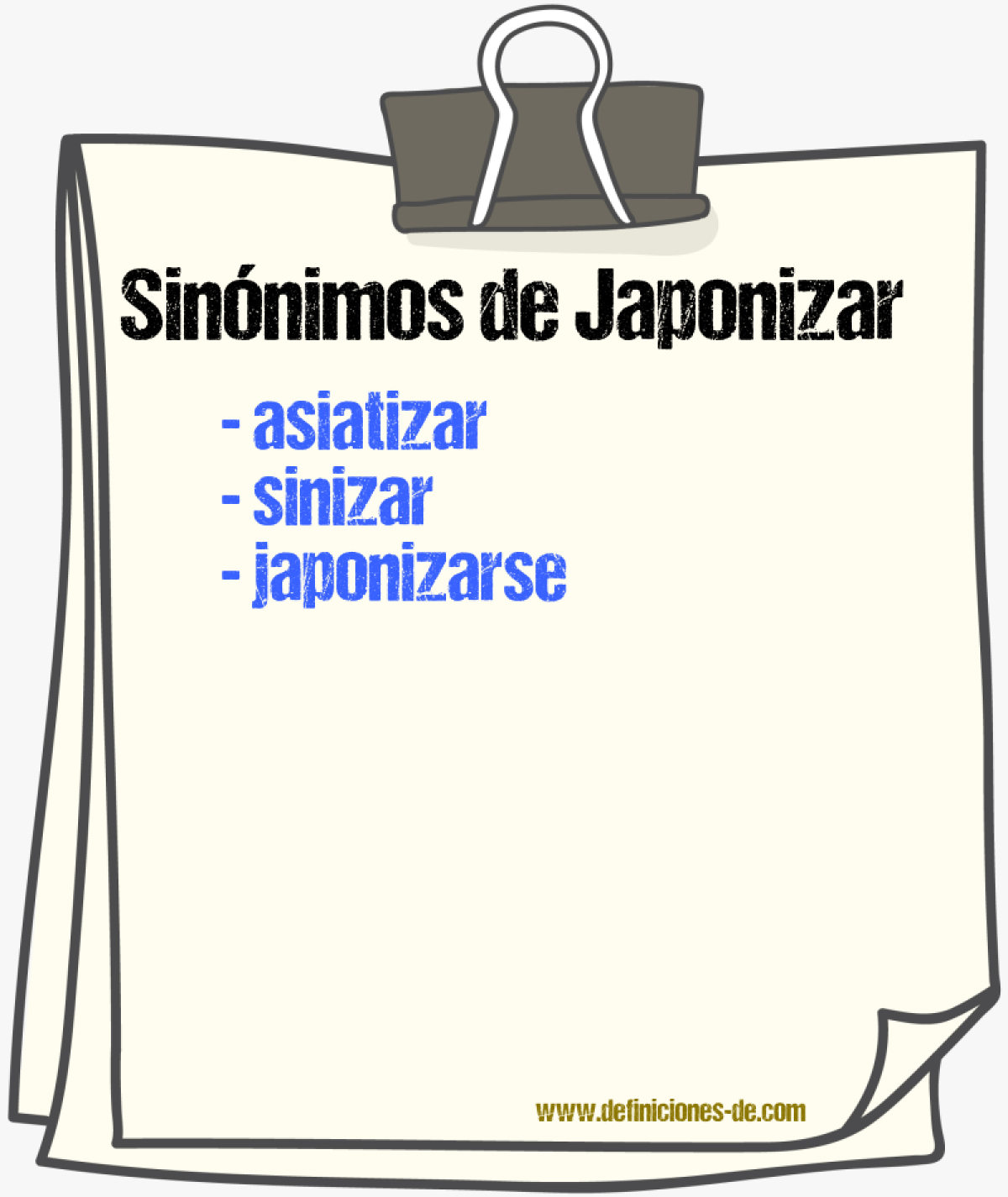 Sinónimos de japonizar
