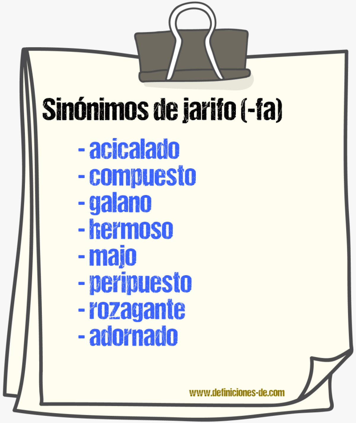 Sinnimos de jarifo