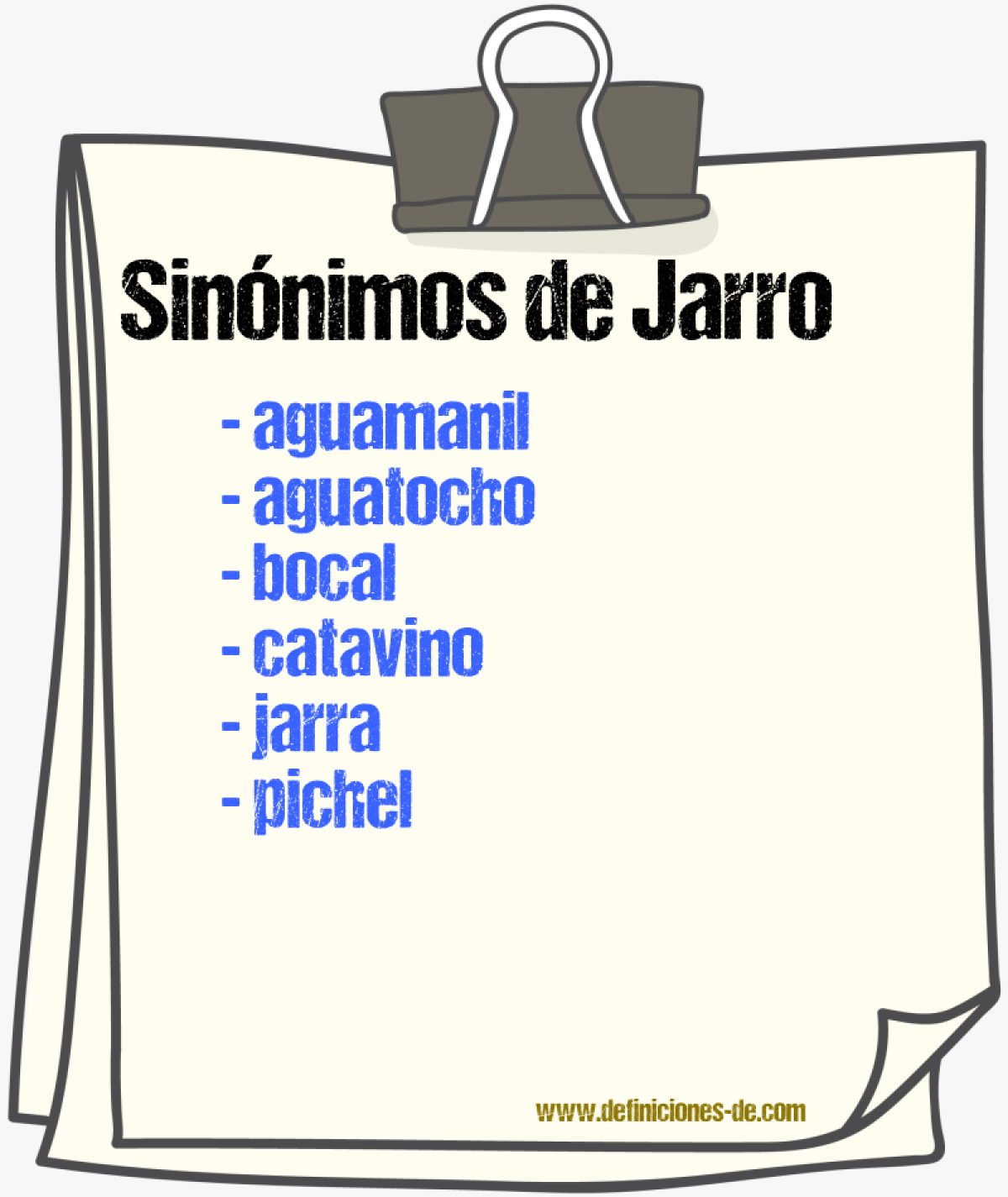 Sinnimos de jarro