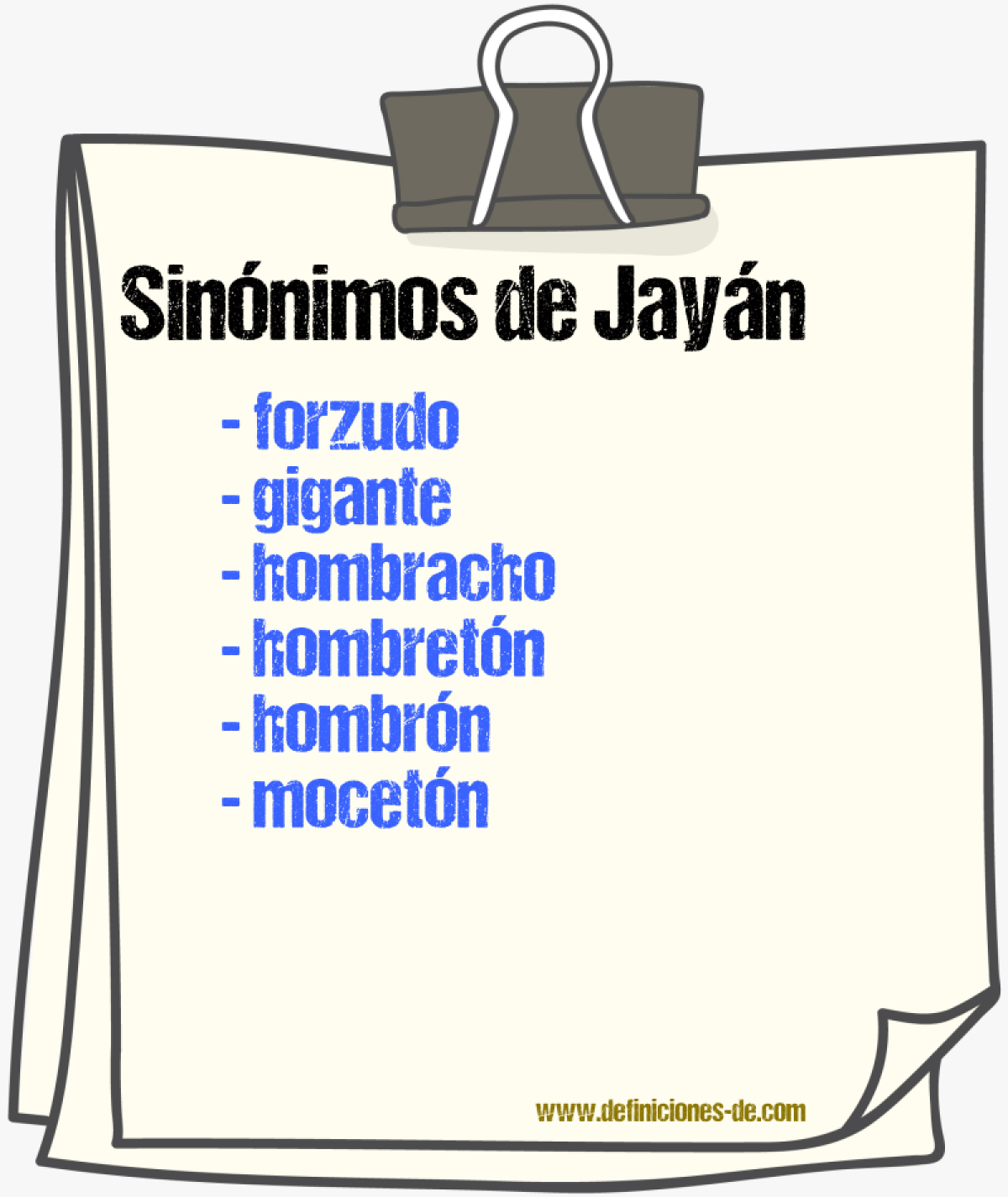 Sinnimos de jayn