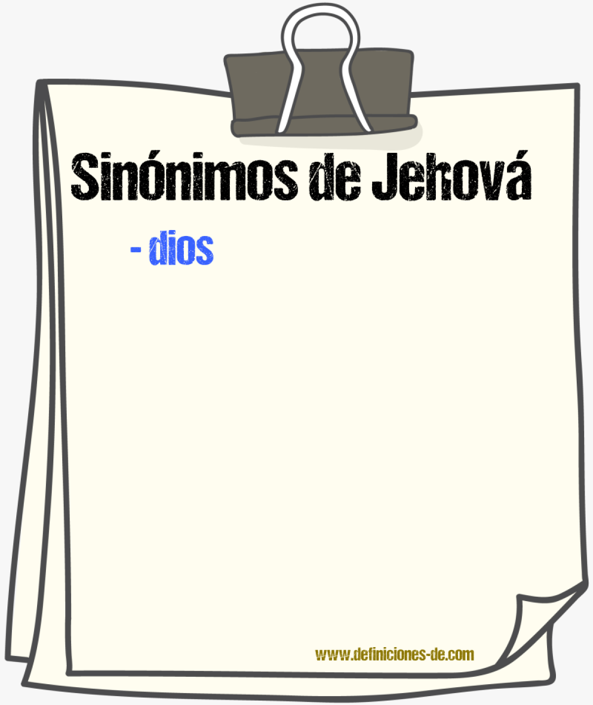 Sinónimos de Jehová