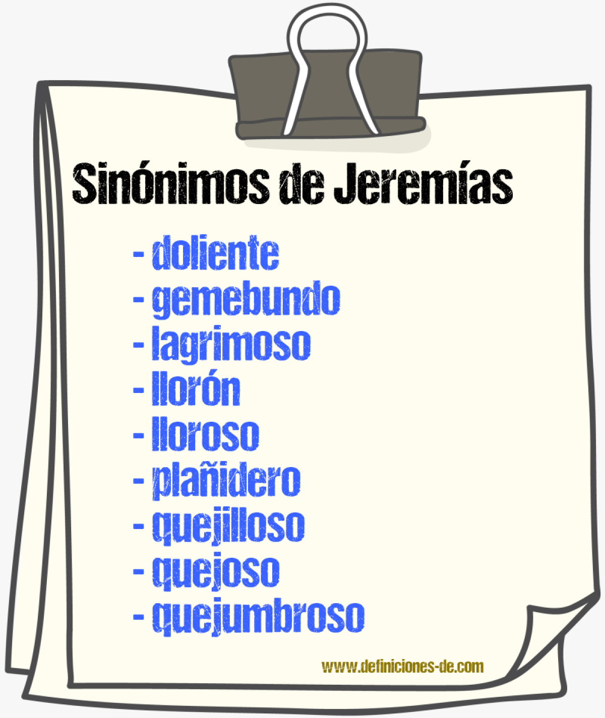 Sinnimos de jeremas