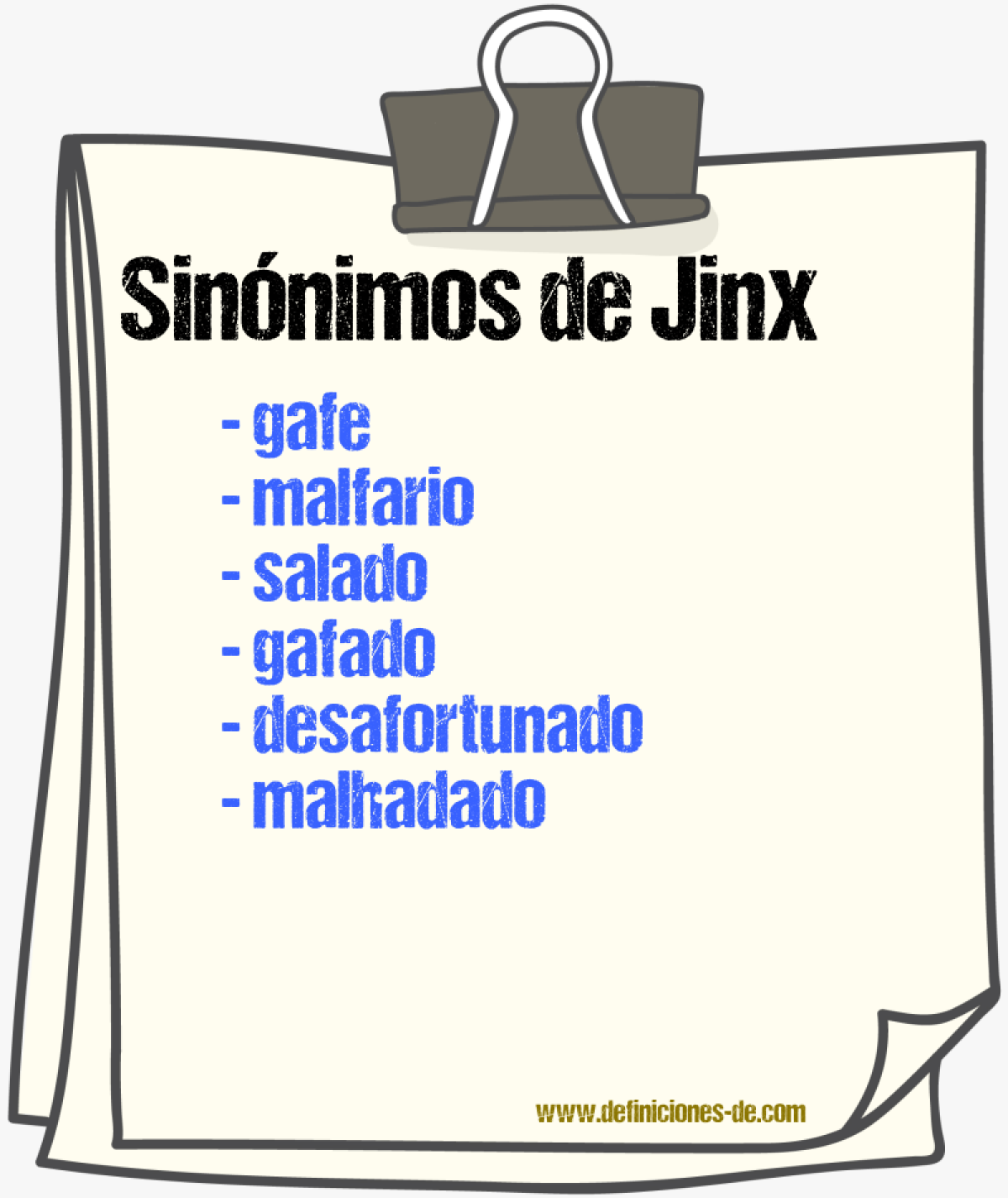 Sinónimos de jinx