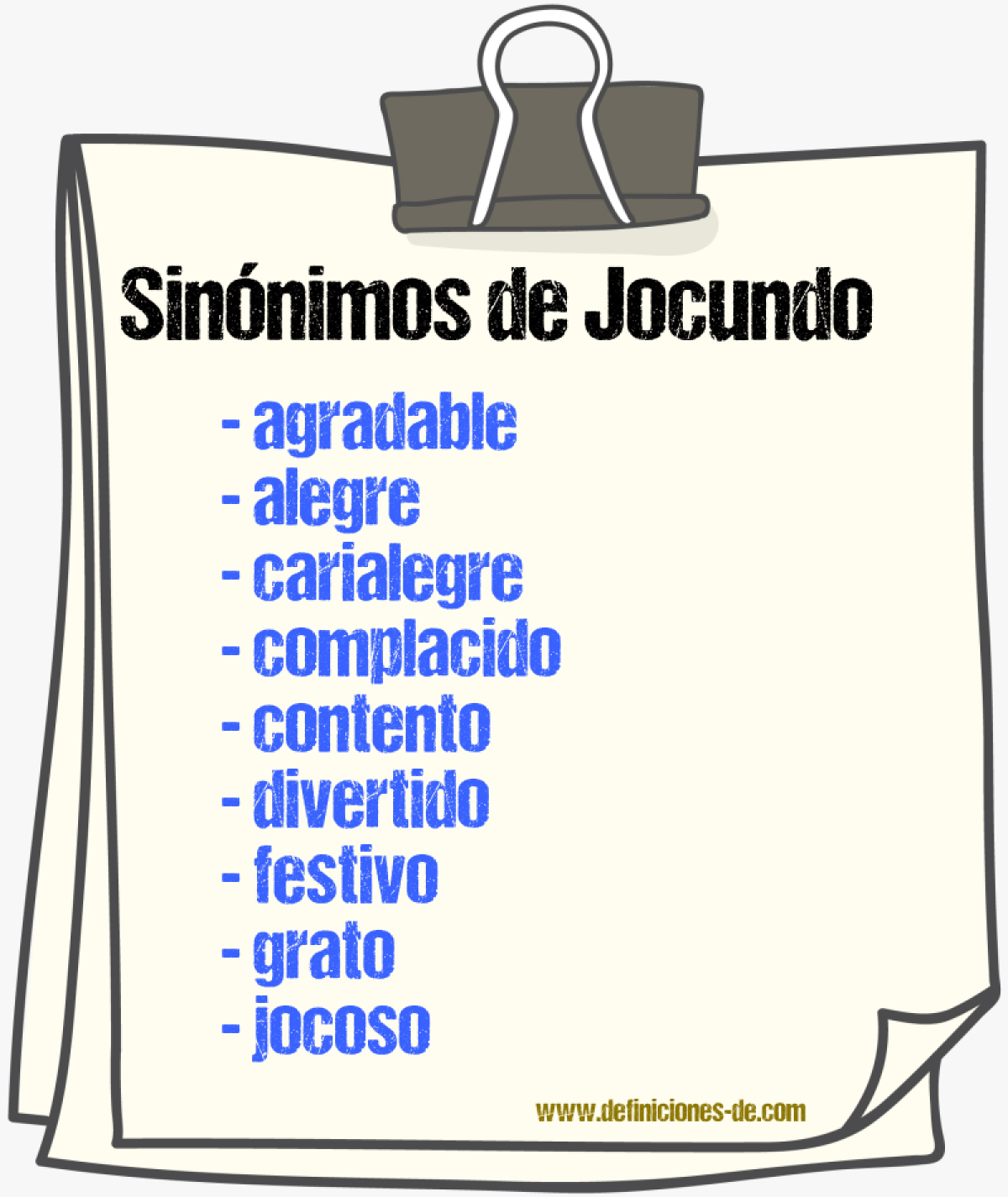 Sinnimos de jocundo