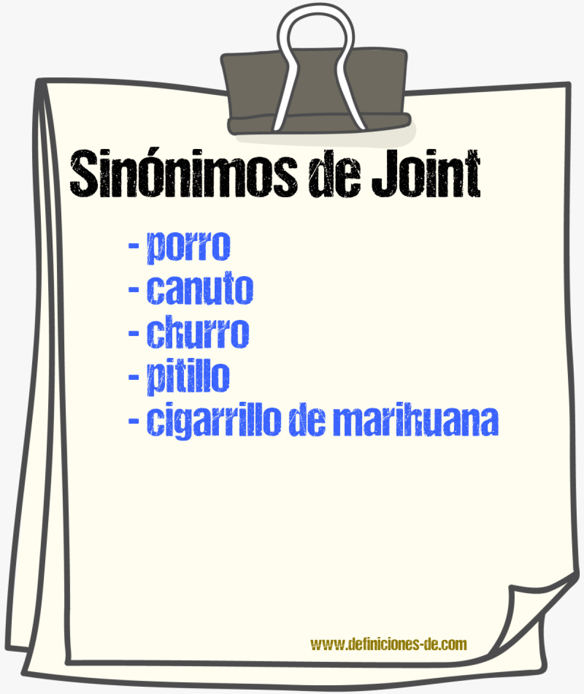 Sinónimos de joint