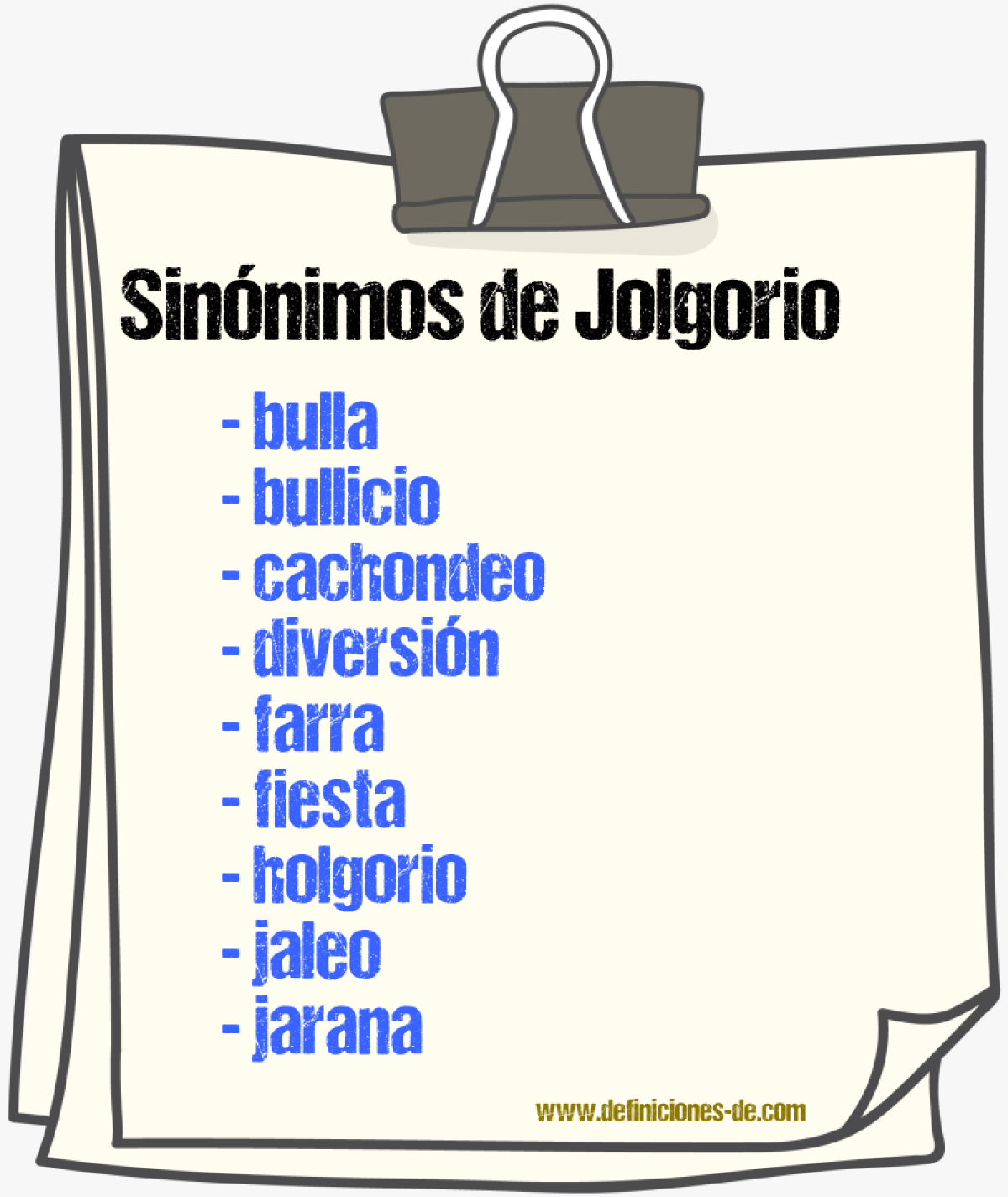 Sinnimos de jolgorio