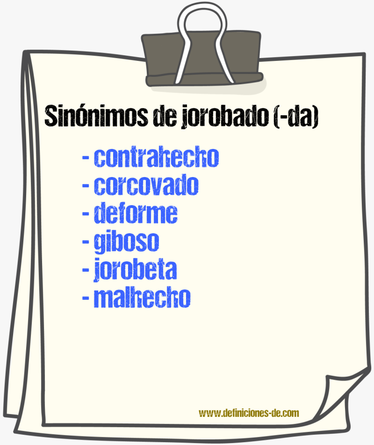 Sinnimos de jorobado