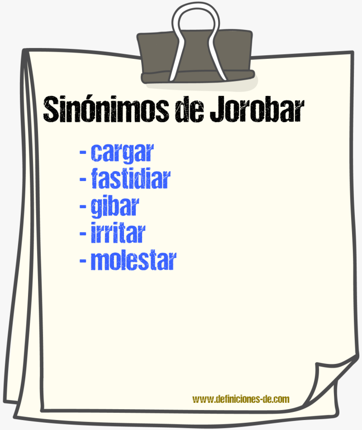 Sinnimos de jorobar