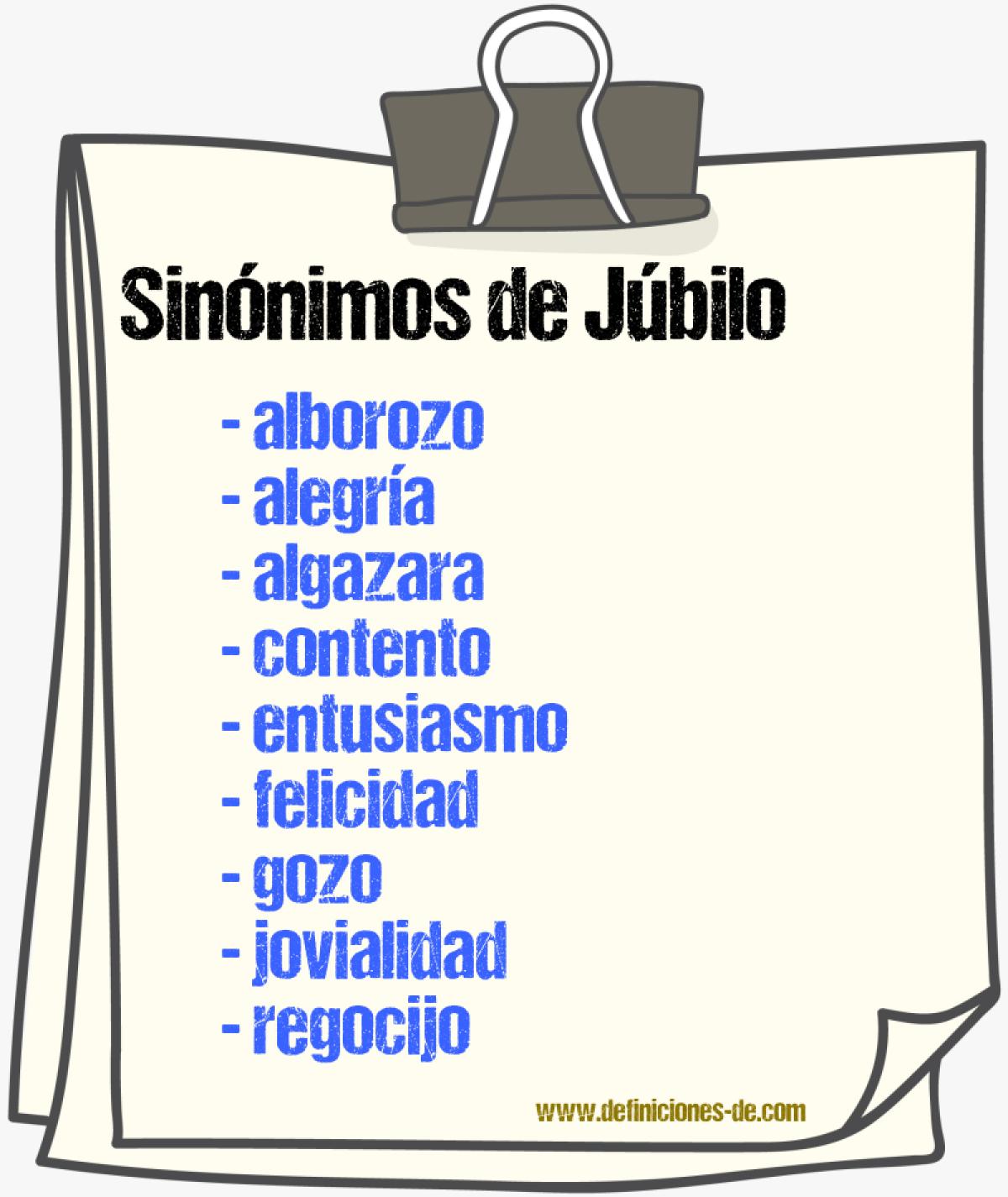 Sinnimos de jbilo