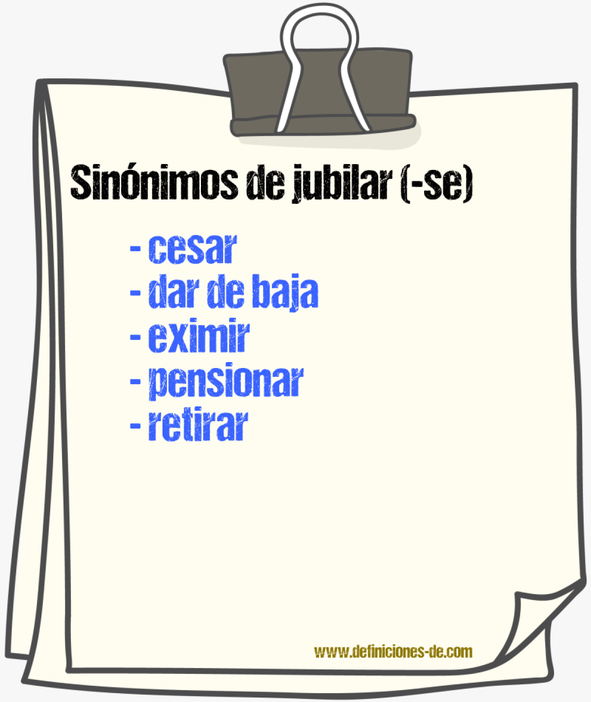 Sinnimos de jubilar