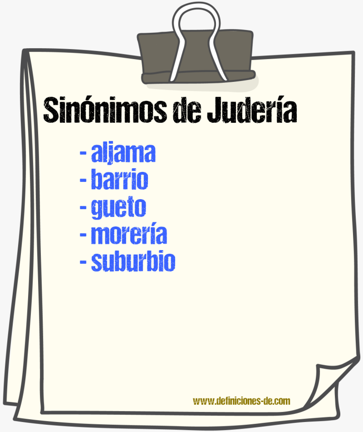 Sinnimos de judera