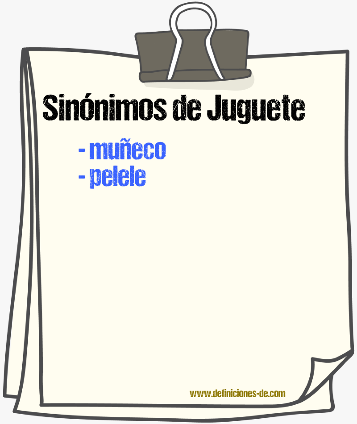 Sinnimos de juguete