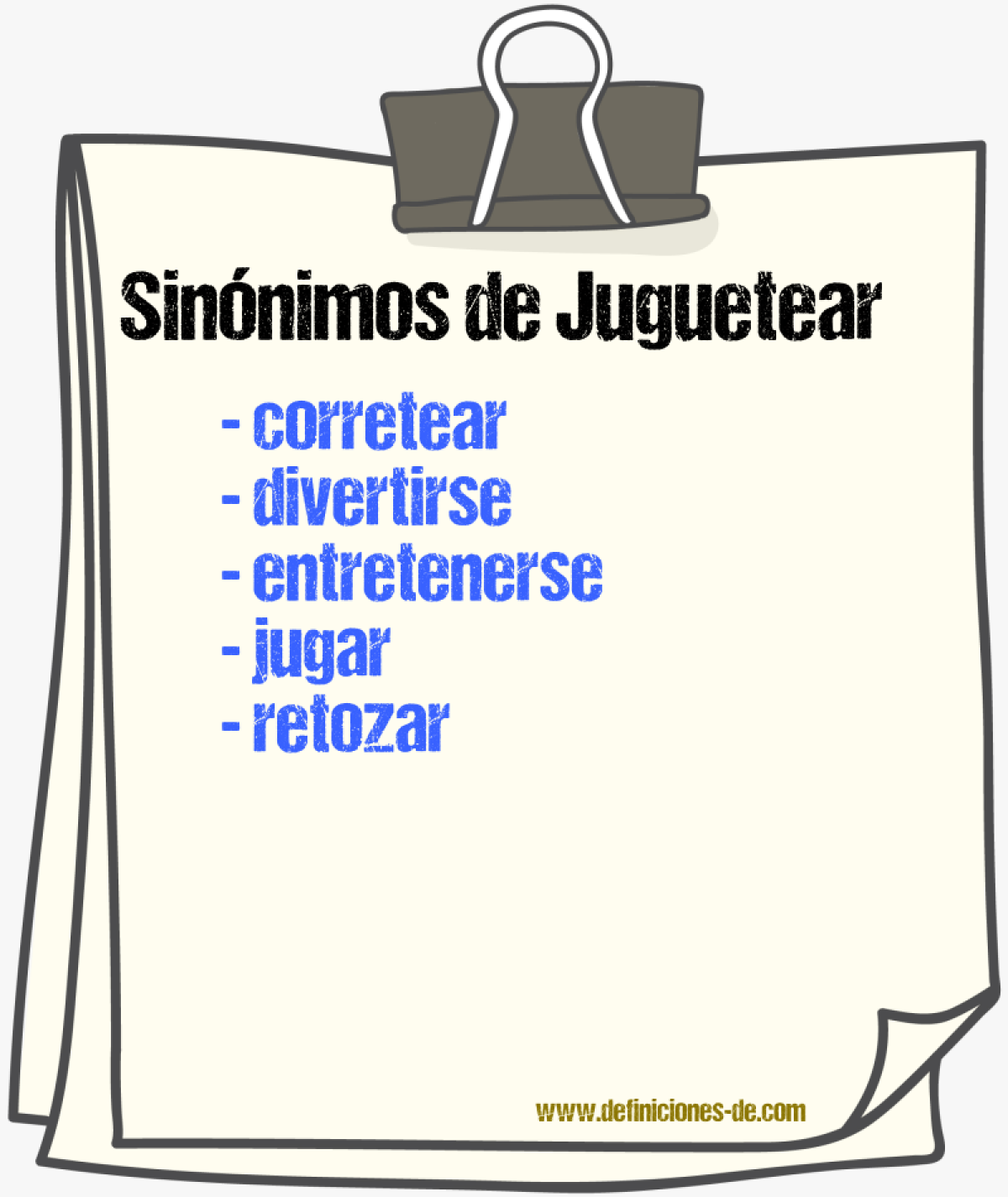 Sinnimos de juguetear