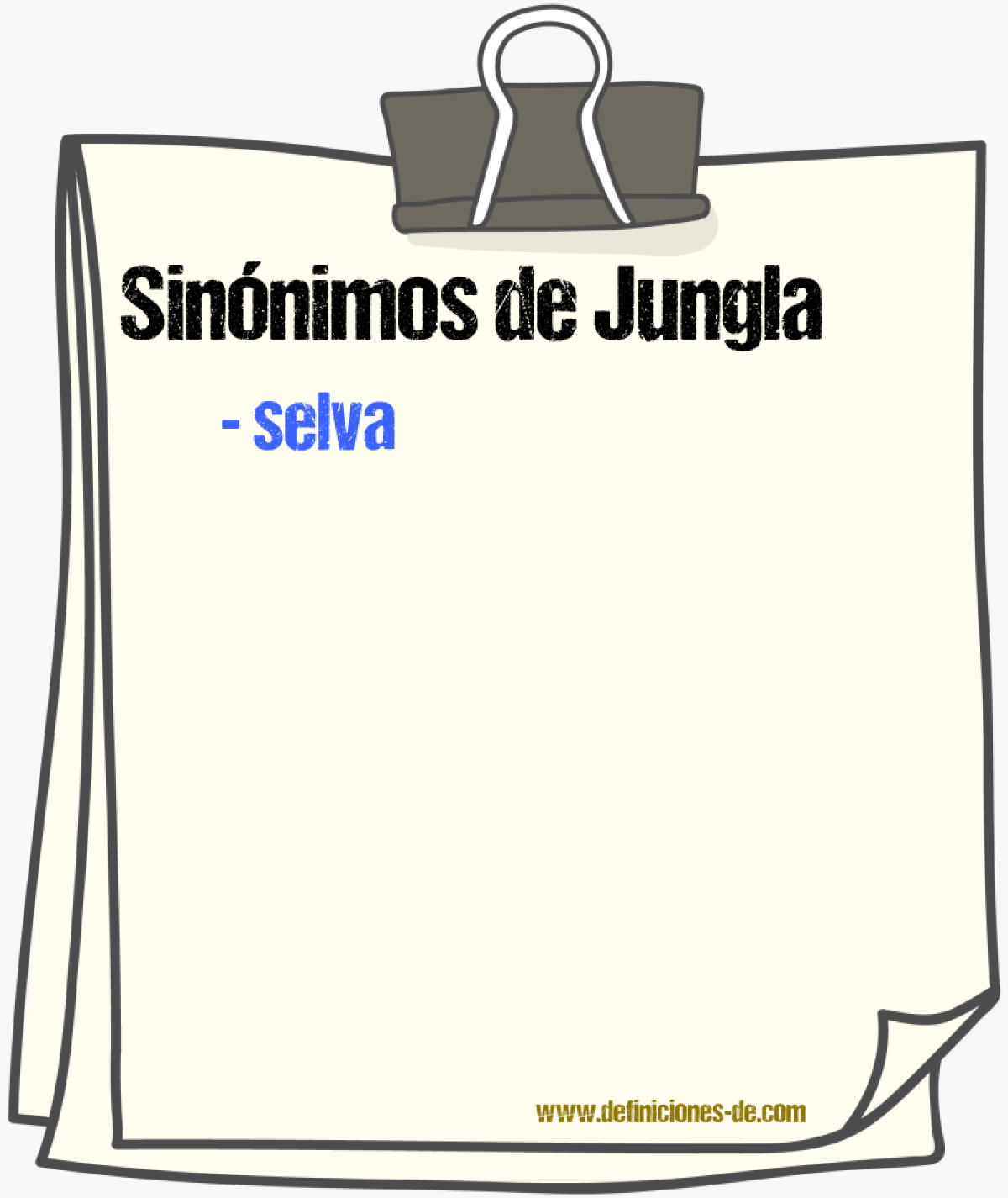 Sinnimos de jungla