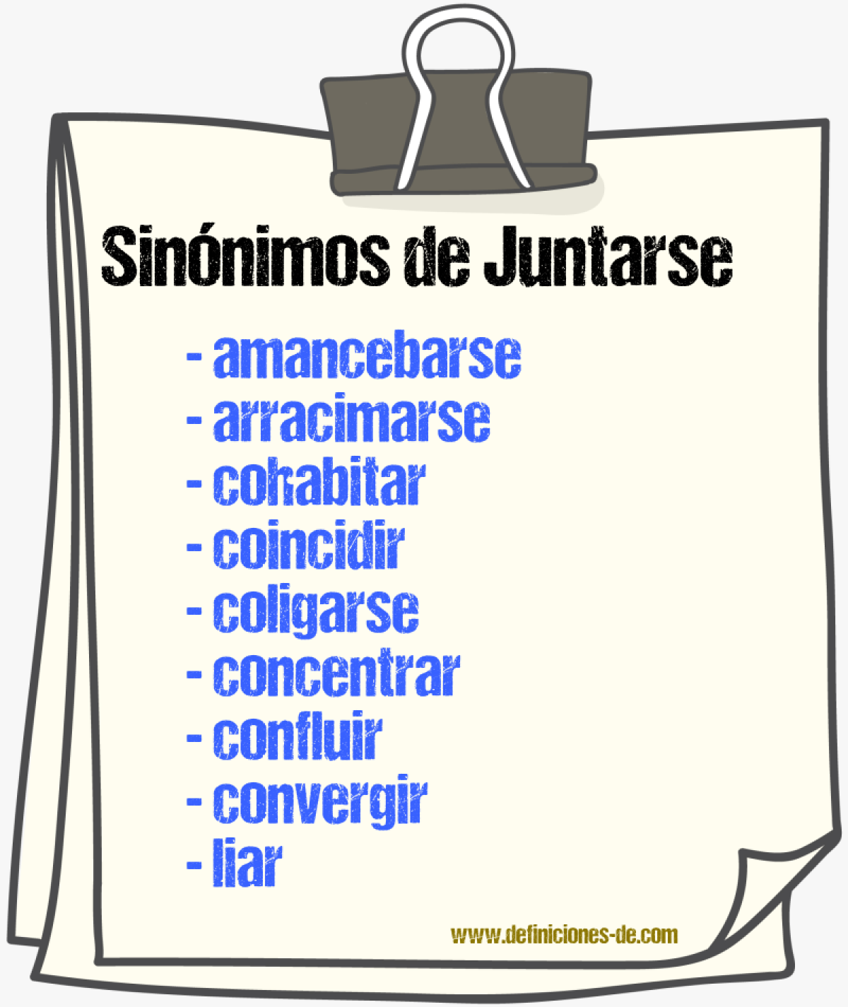 Sinnimos de juntarse