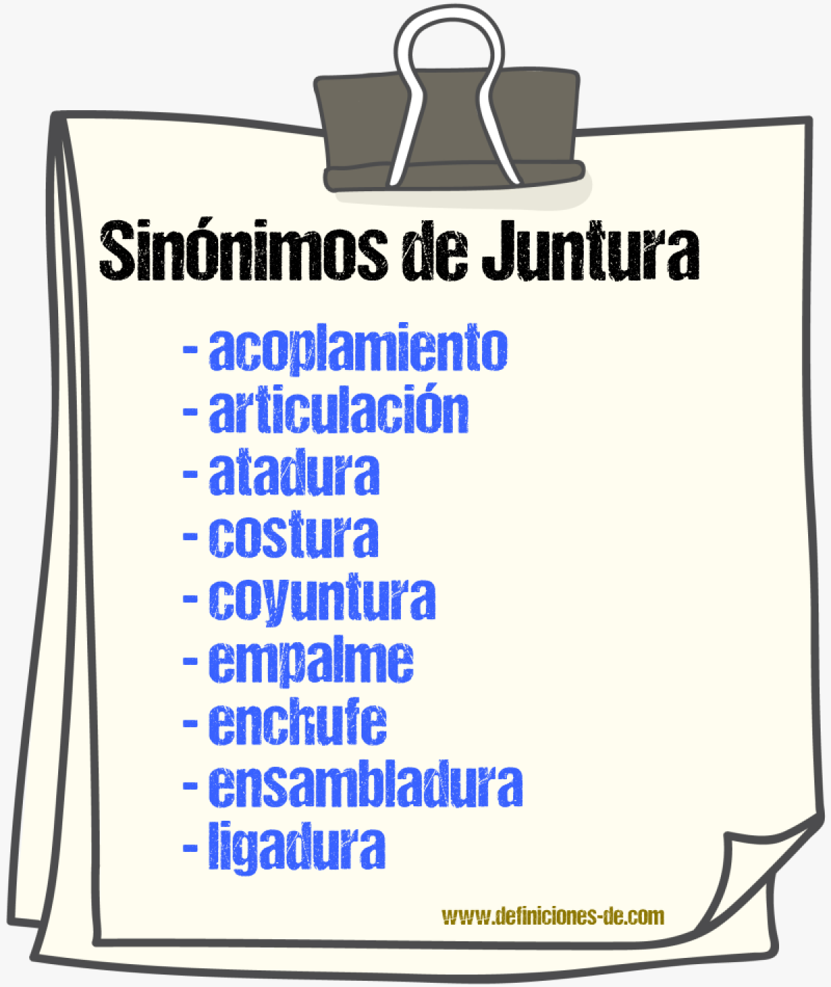 Sinnimos de juntura