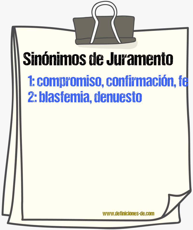 Sinnimos de juramento