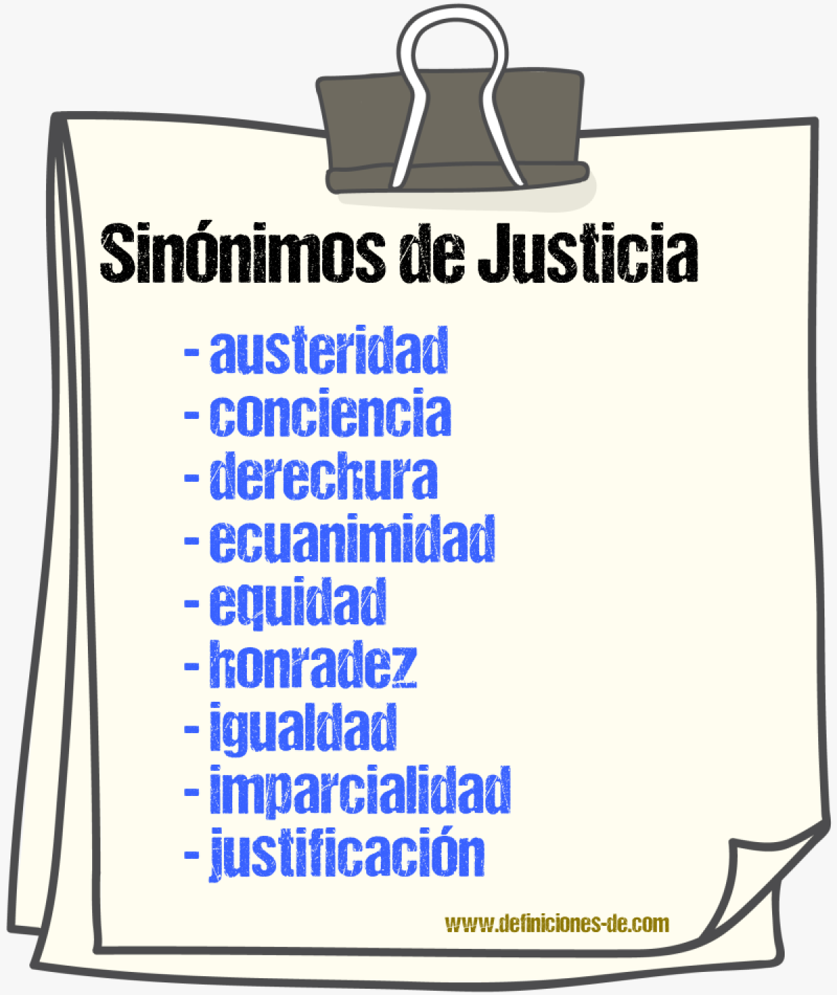 Sinónimos de justicia