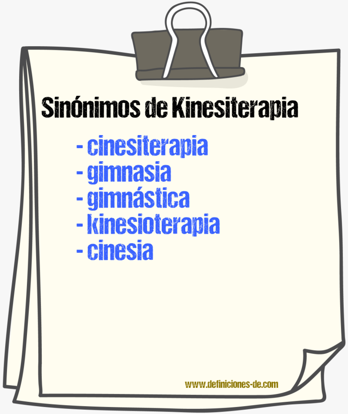 Sinnimos de kinesiterapia