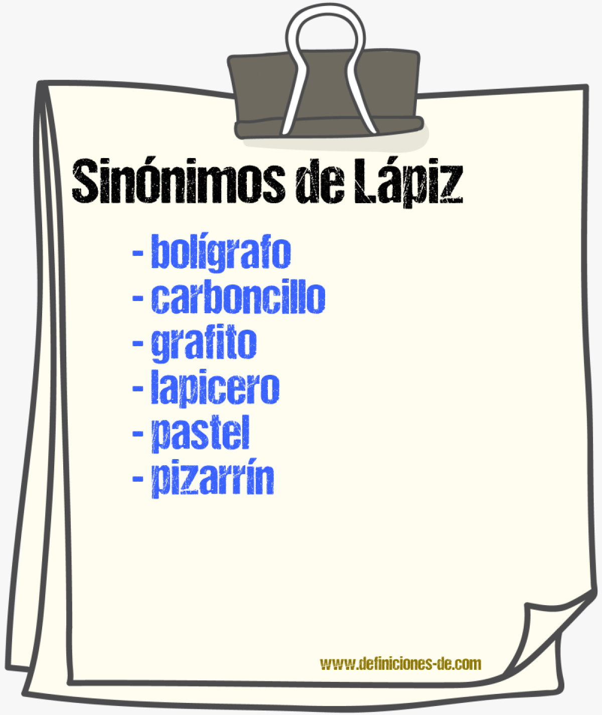 Sinnimos de lpiz