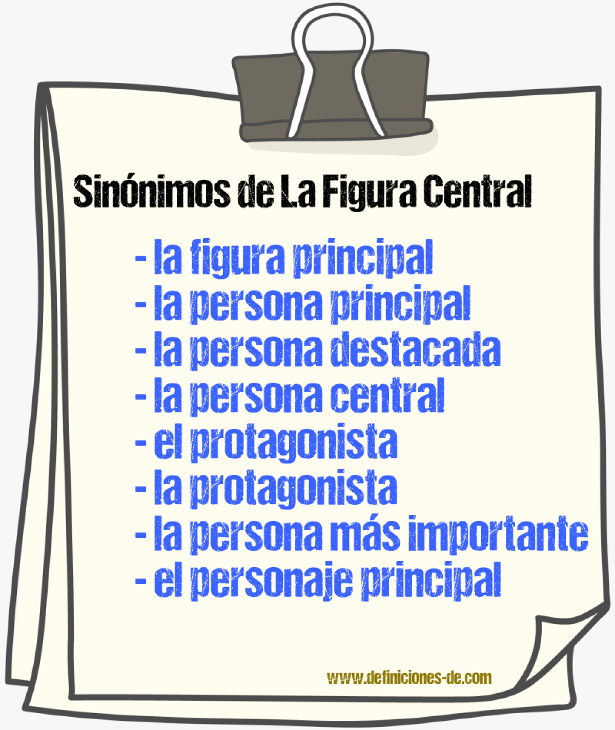 Sinónimos de la figura central