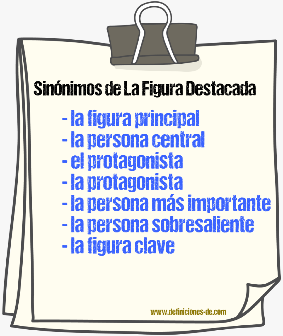 Sinónimos de la figura destacada