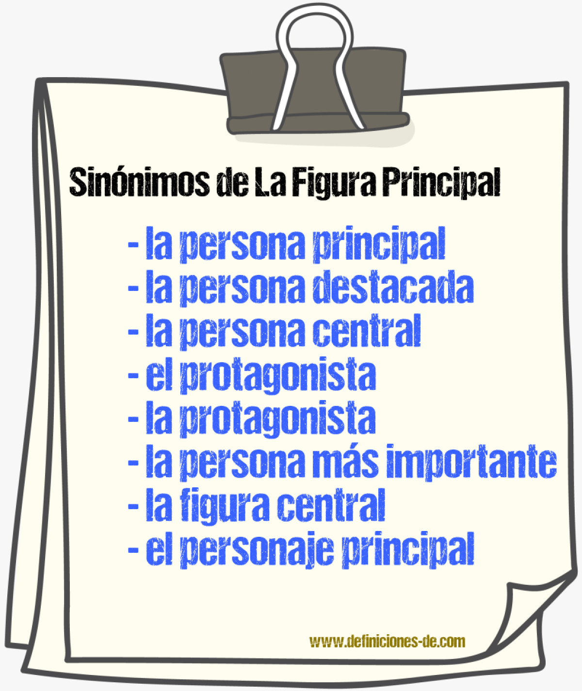 Sinónimos de la figura principal
