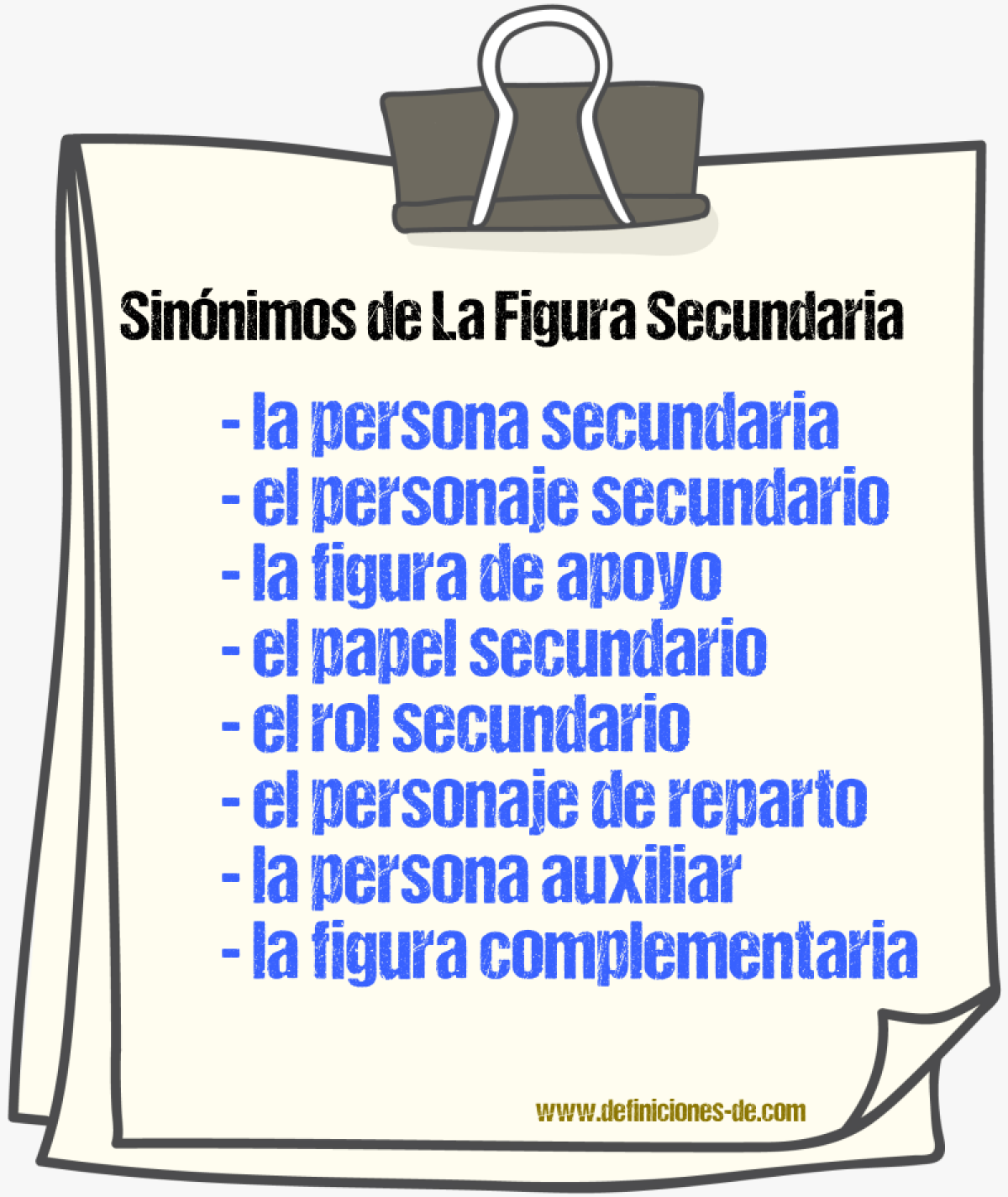 Sinónimos de la figura secundaria