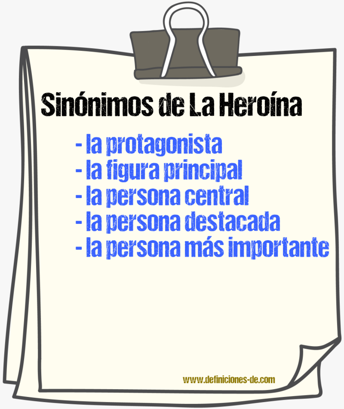 Sinónimos de la heroína
