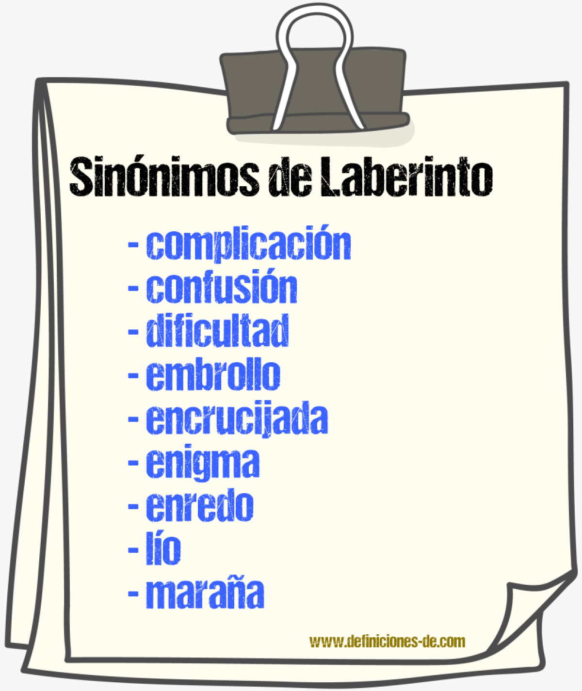 Sinnimos de laberinto