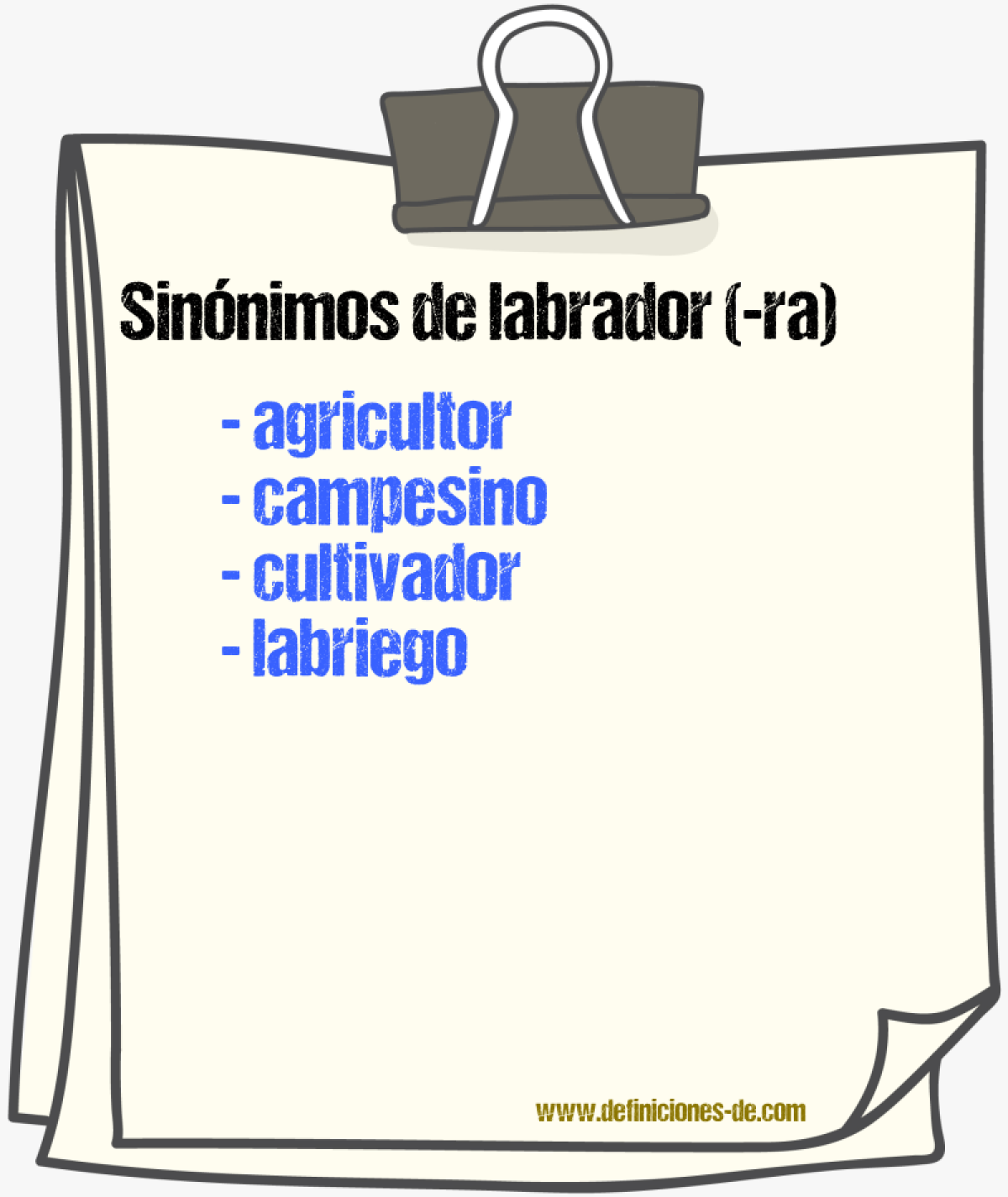 Sinnimos de labrador